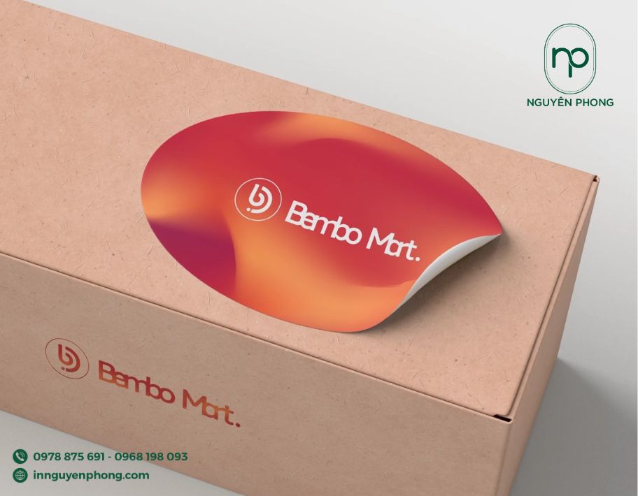 Mẫu thiết kế logo tạp hóa trên tem nhãn